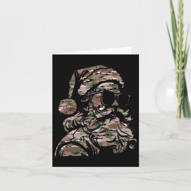 Tarjeta Navidades de camuflaje Sungles Silhouette Multi Ca (Anverso)