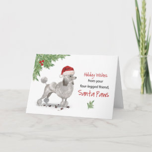 Tarjeta Navidades de cangrejo gris de perro en gracioso Sa