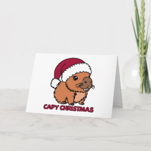 Tarjeta Navidades de Capibara