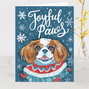 Tarjeta Navidades de Cavalier King Charles Spaniel