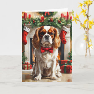 Tarjeta Navidades de Cavalier King Charles Spaniel saludo