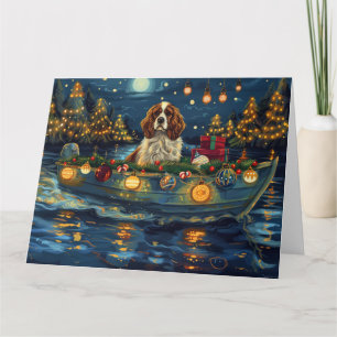 Tarjeta Navidades de Cavalier King Charles Voyage