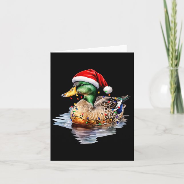 Tarjeta Navidades de caza de papas de Santa Xmas Mamáes de (Anverso)
