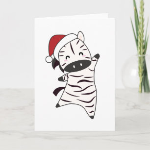 Tarjeta Navidades de cebra Zebras Animales de Invierno