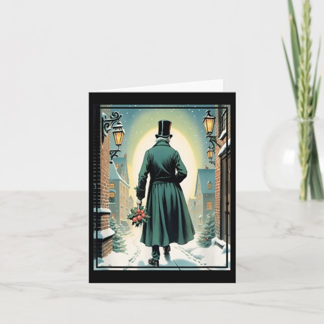 Tarjeta Navidades de Charles Ens Clic Book Ebeneezer Scroo (Anverso)
