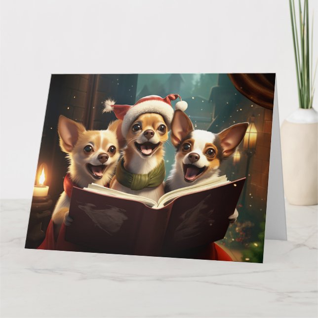 Tarjeta Navidades de Chihuahua celebran fiesta (Anverso)