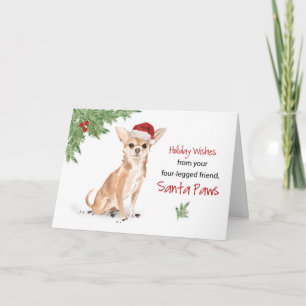Tarjeta Navidades de Chihuahua de perro en el gracioso som