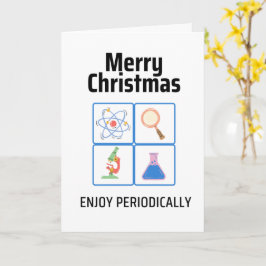 Tarjeta Navidades de ciencias