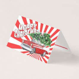 Tarjeta Navidades de coches clásicos de personalizable Vin