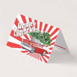 Tarjeta Navidades de coches clásicos de personalizable Vin