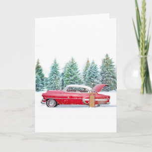 Tarjeta Navidades de coches clásicos personalizado de la e