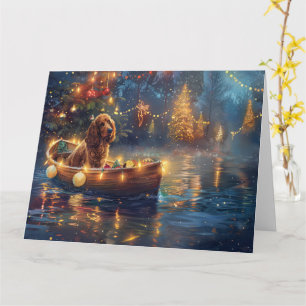 Tarjeta Navidades de Cocker Spaniel Festividad
