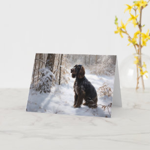 Tarjeta Navidades de Cocker Spaniel Let It Snow