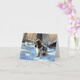 Tarjeta Navidades de Cocker Spaniel Let It Snow