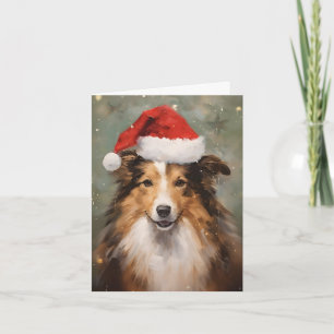 Tarjeta Navidades de Collie pinchan arte