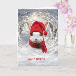 Tarjeta Navidades de conejo conejo blanco