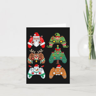 Tarjeta Navidades de control de juegos de Santa Elf se bur