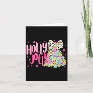 Tarjeta Navidades De Coquette Colorful Holly Y Jolly Chris