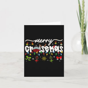 Tarjeta Navidades de crucero con crucero familiar Lo