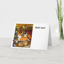 Tarjeta Navidades de Cute Corgi