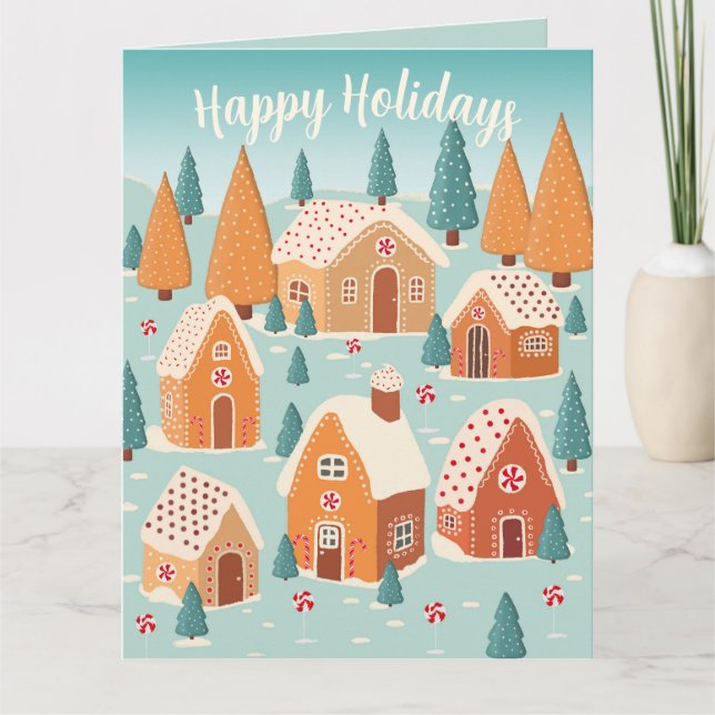 Tarjeta Navidades de Cute Happy Holidays (Anverso)