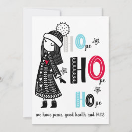 Tarjeta Navidades de Cute HOpe for Peace Hugs 2020 Modern