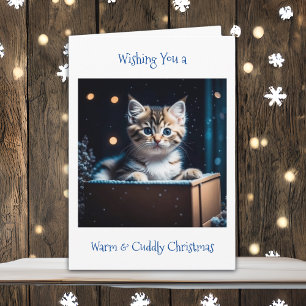Tarjeta Navidades de Cute Kitten