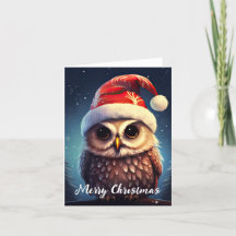 Navidades de Cute Owl Happy Holidays