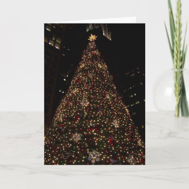 Tarjeta Navidades de Daley Plaza Chicago | En blanco (Anverso)