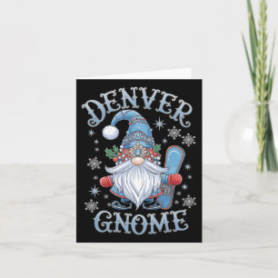 Tarjeta Navidades de Denver Gnome animan diversión de Snow