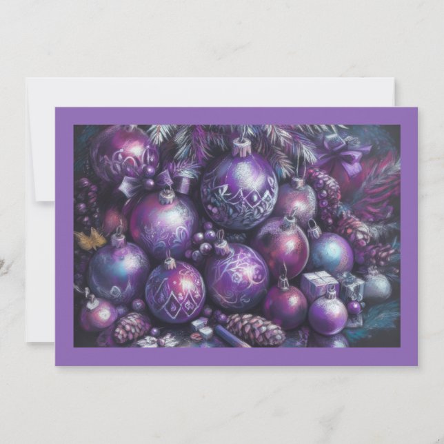 Tarjeta Navidades de dibujo de pastel duro Motif Holiday P (Anverso)