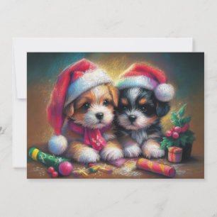Tarjeta Navidades de dibujo de pasteles duros