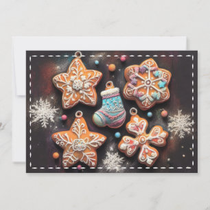 Tarjeta Navidades de dibujo del pastel duro Motif Holiday
