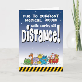 Tarjeta Navidades de distancias sociales