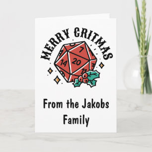 Tarjeta Navidades de DnD con Feliz Navidad