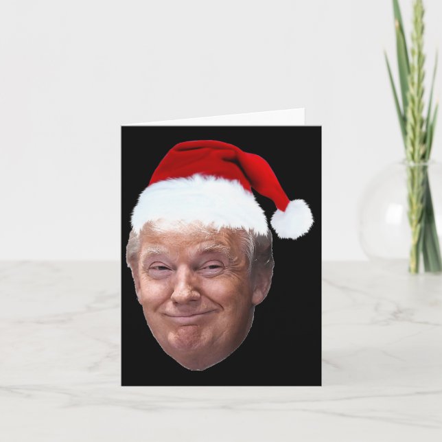 Tarjeta Navidades de Donald Trump curioso regalo de Santa  (Anverso)