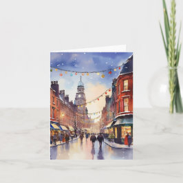 Tarjeta Navidades de Dublin Watercolor