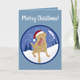 Tarjeta Navidades de Dudley Labrador