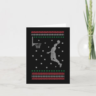 Tarjeta Navidades de Dunking de Baloncesto Guay Sport Ugly