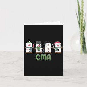 Tarjeta Navidades De Enfermería De Snowman Cma Certifican