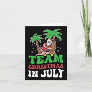 Tarjeta Navidades De Equipo En Julio En El Humo Sarcástico