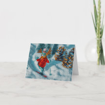 navidades de esquí de renos divertidos