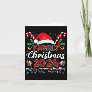 Tarjeta Navidades de familia 2024 Compitiendo con la diver