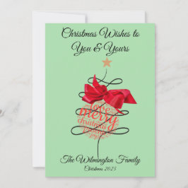 Tarjeta Navidades de familia bauble festivo