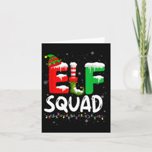Tarjeta Navidades de familia Elf coincidiendo con pijamas 