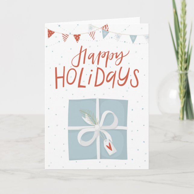 Tarjeta Navidades de Felices Fiestas (Anverso)