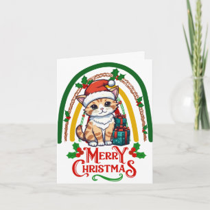 Tarjeta Navidades de felino