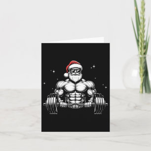 Tarjeta Navidades de fitness Funny Deadlift Bodybuilder