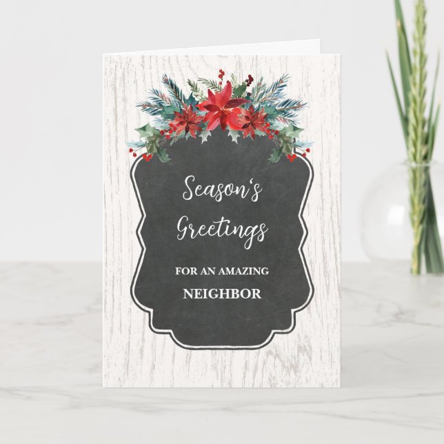 Tarjeta Navidades de flores rusas en vacaciones (Anverso)