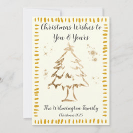 Tarjeta Navidades de fotografía de la familia de los Árbol